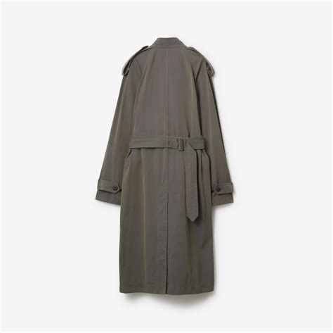 Cotton Linen Trench Dress in Iron 